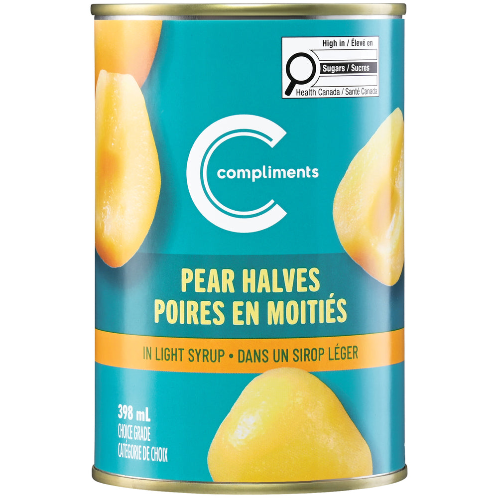 Compliments Pear Halves in Light Syrup 398 mL