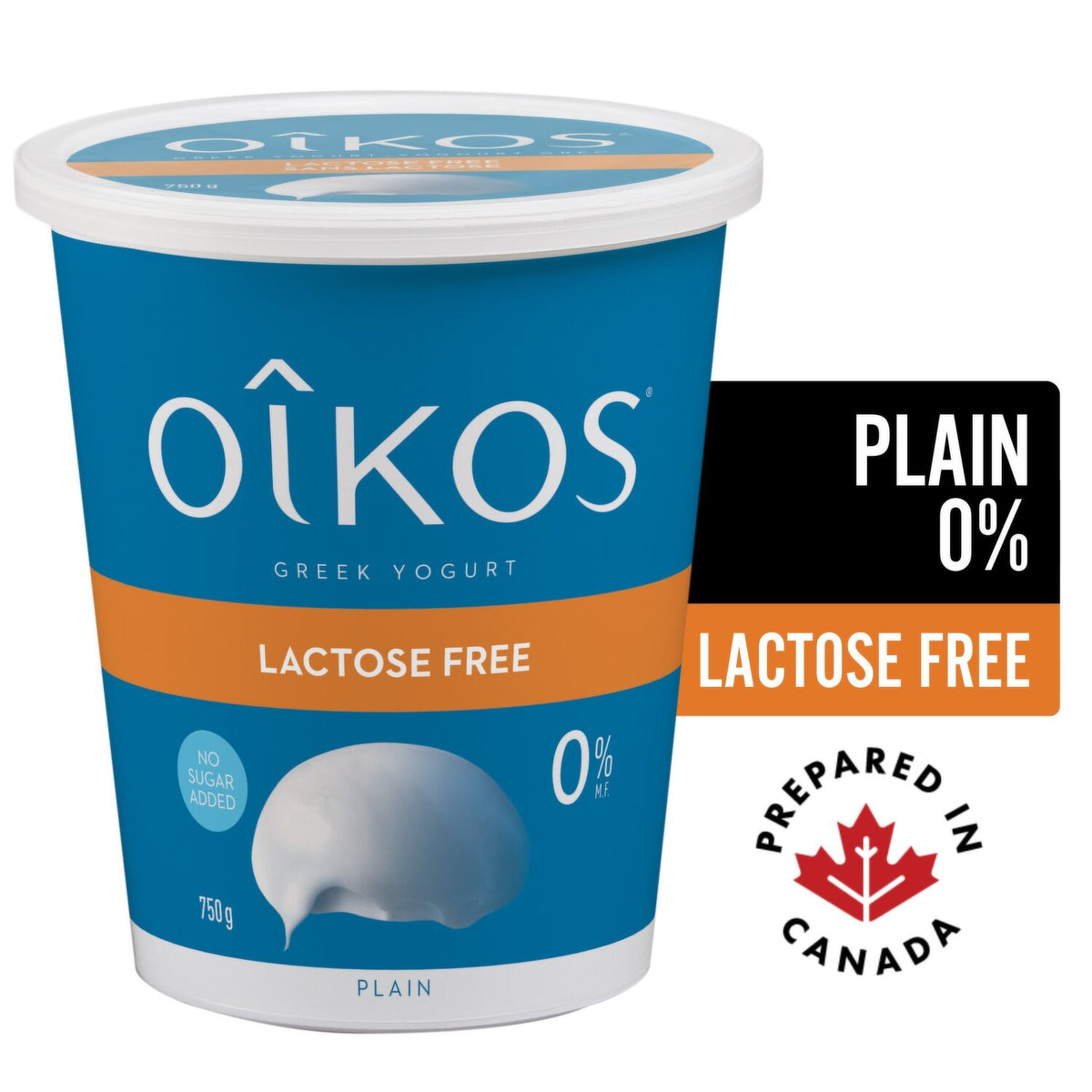 Oikos Lactose-Free Greek Plain Yogurt 0% 650 g