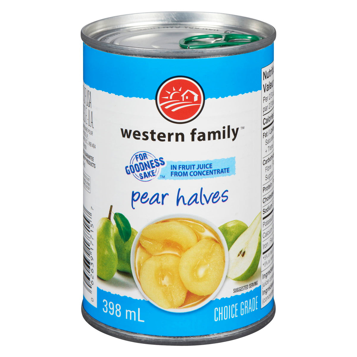 Western Family Pear Slices in Fruit Juice 398 mL