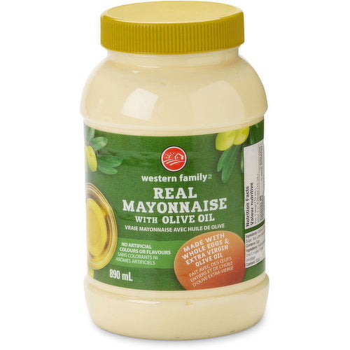 Western Family Real Mayonnaise with Olive Oil 890 mL