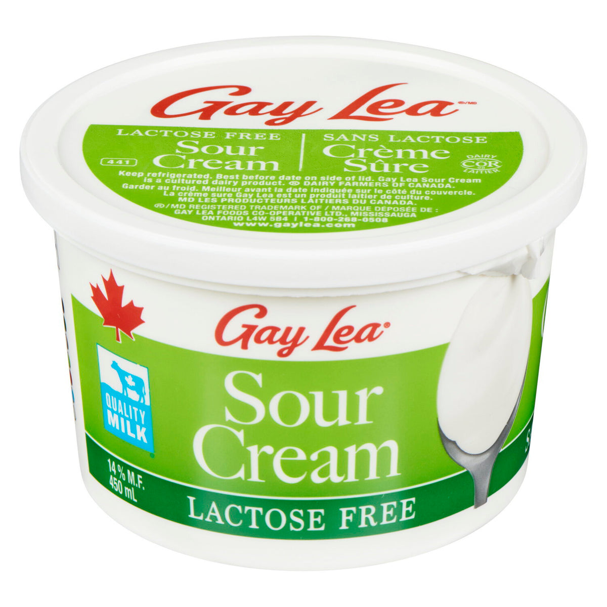 Gay Lea Lactose-Free Sour Cream 14% 450 mL