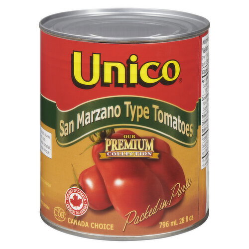 Unico Whole San Marzano Type Tomatoes 796 mL