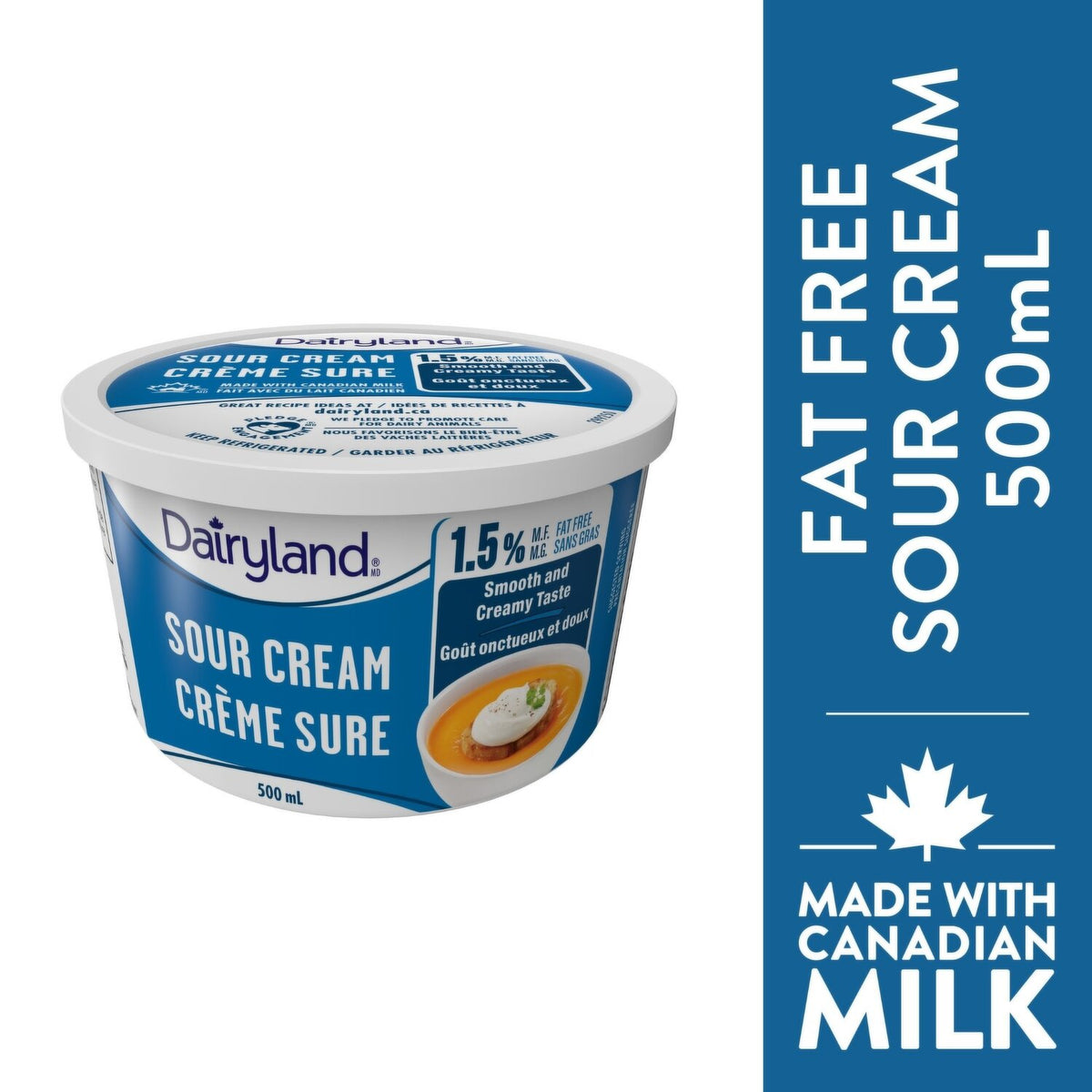 Dairyland Fat-Free Sour Cream 1.5% 500 mL