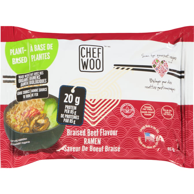 Chef Woo Plant-Based Braised Beef Ramen 85 g