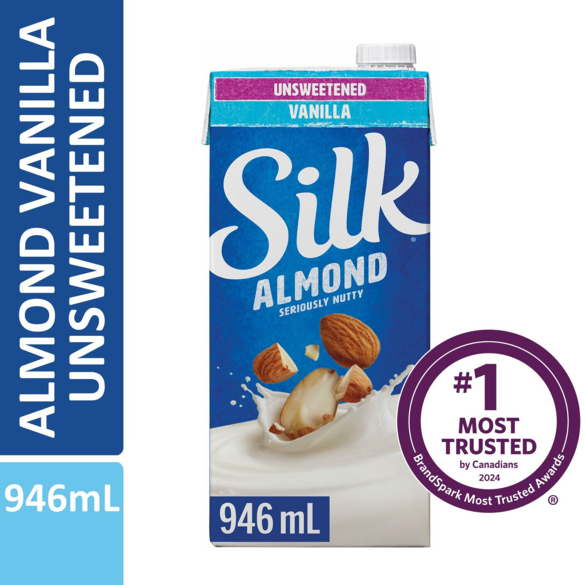 Silk Unsweetened Vanilla Almond Beverage 946 mL
