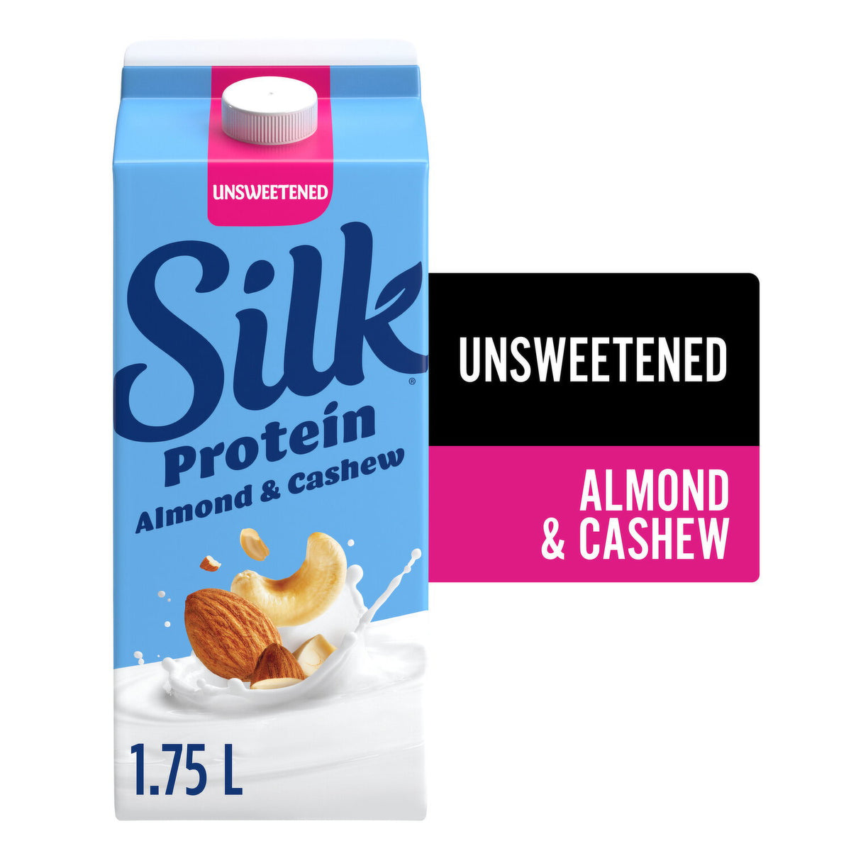 Silk Protein Unsweetened Almond & Cashew Beverage 1.75 L