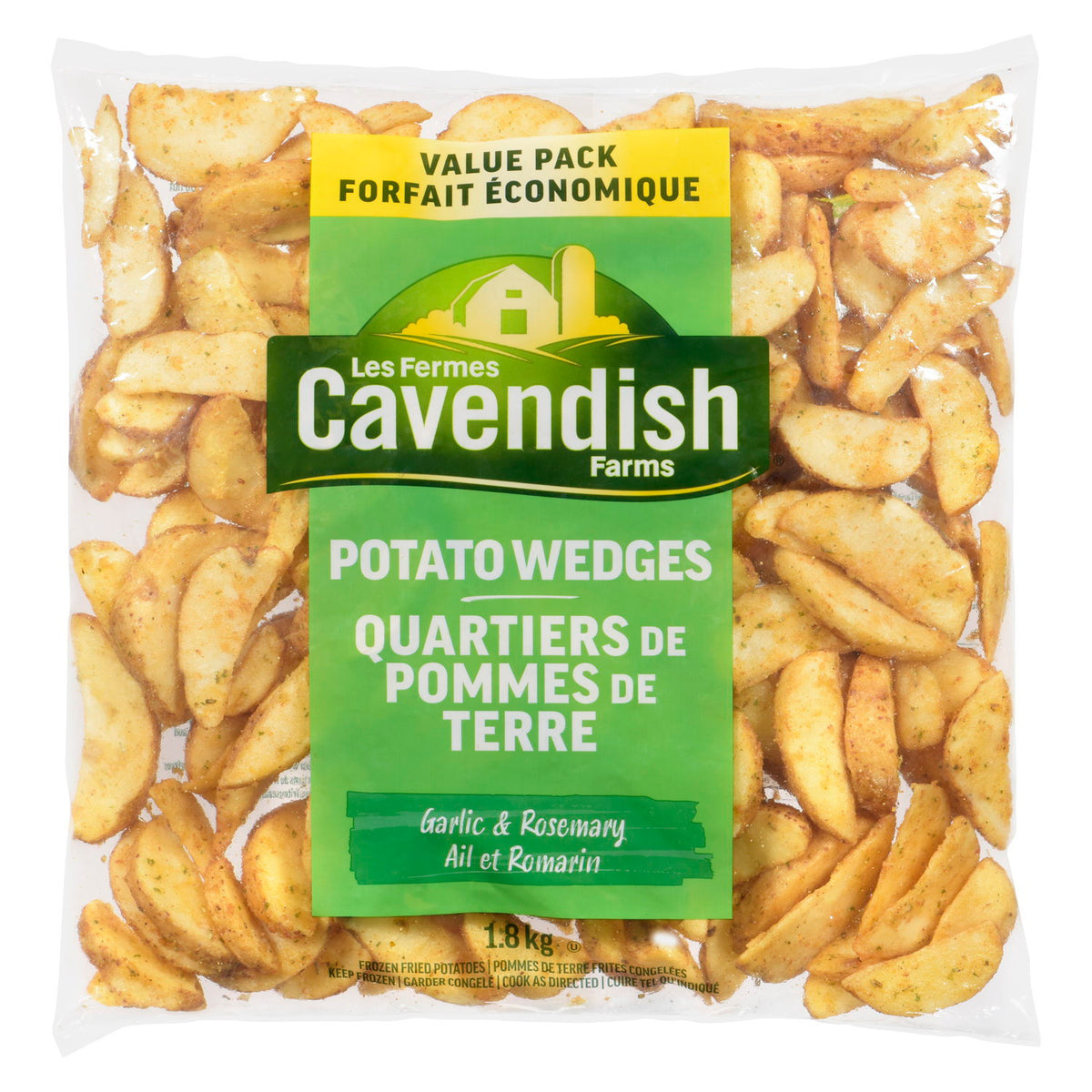 Cavendish Farms Garlic & Rosemary Potato Wedges 1.8 kg
