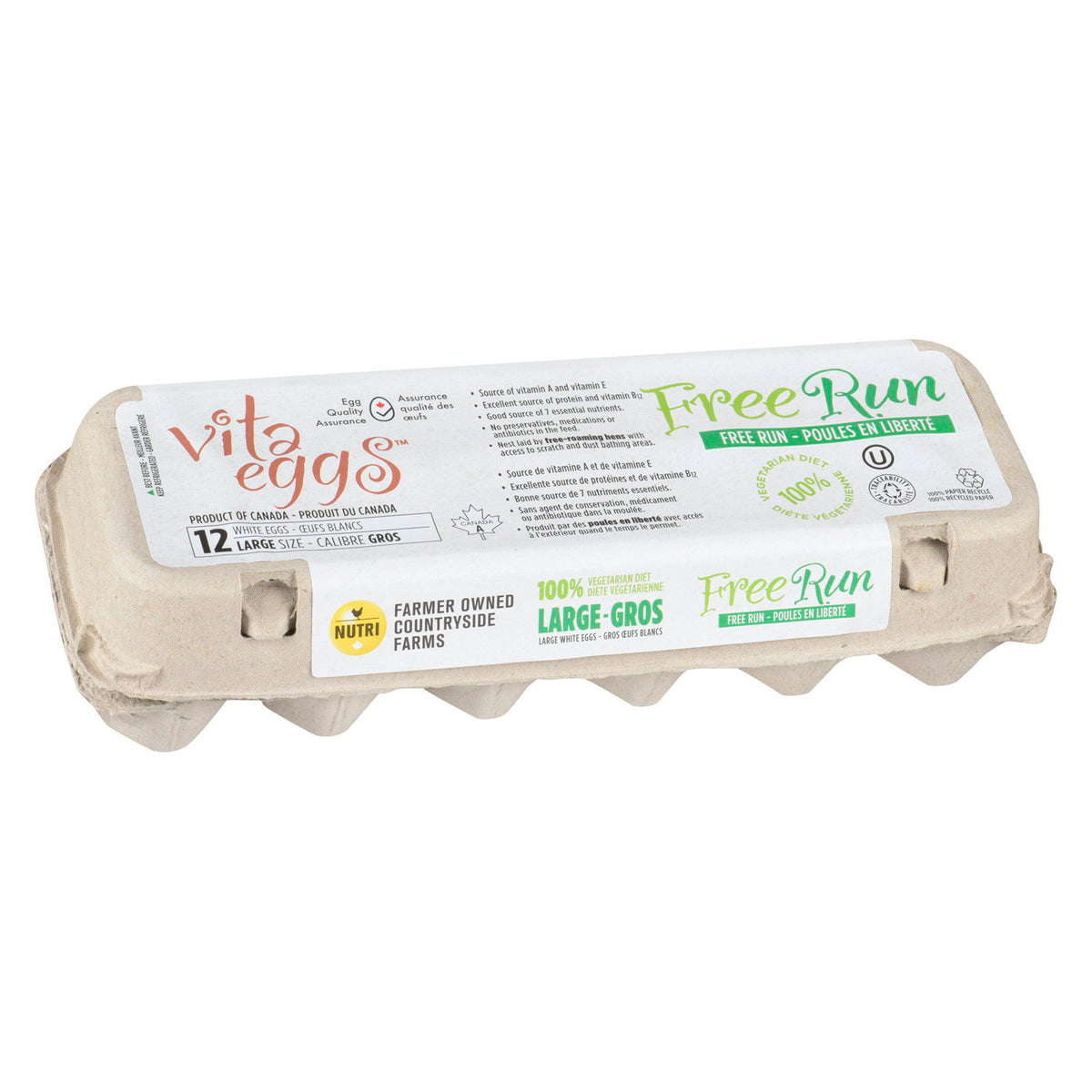 VITA Free-Run Large Eggs 12-Pack