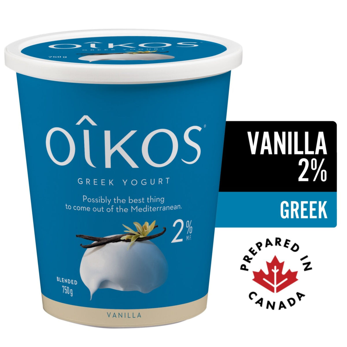 Oikos Greek Vanilla Yogurt 2% 750 g