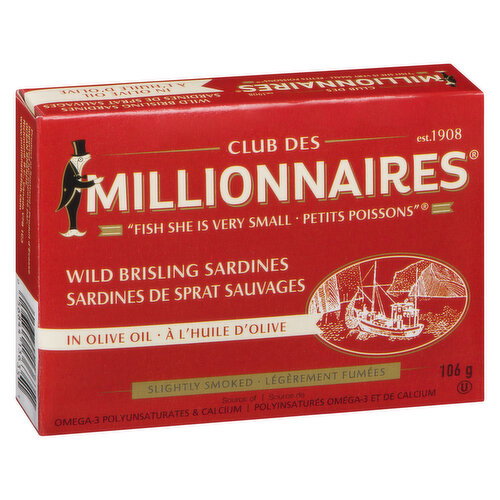 Club Des Millionnaires Brisling Sardines in Olive Oil 100 g