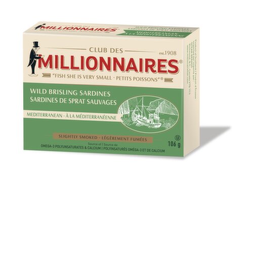 Millionnaires Wild Brisling Sardines Mediterranean 106 g