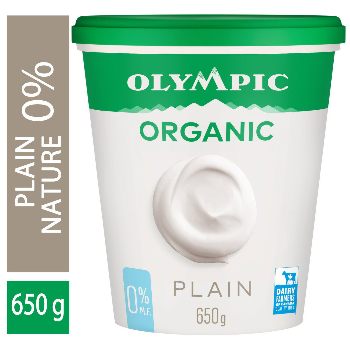 Olympic Organic Plain Yogurt 0% 650 g