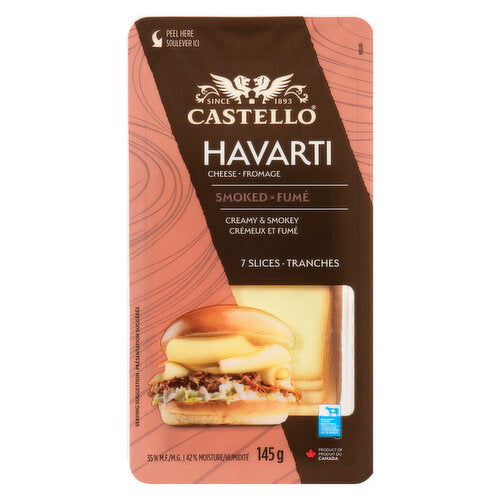 Castello Smoked Havarti Cheese Slices