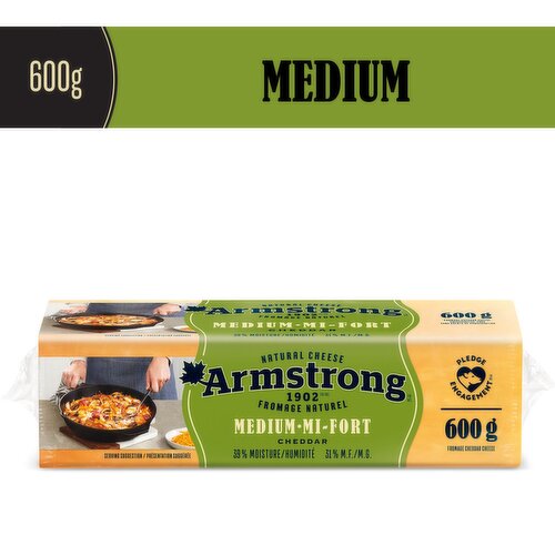 Armstrong Medium Cheddar Cheese 600 g