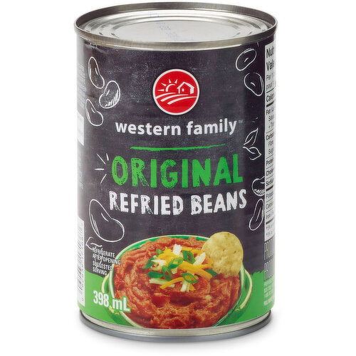 Western Family Refried Beans Original 398 mL