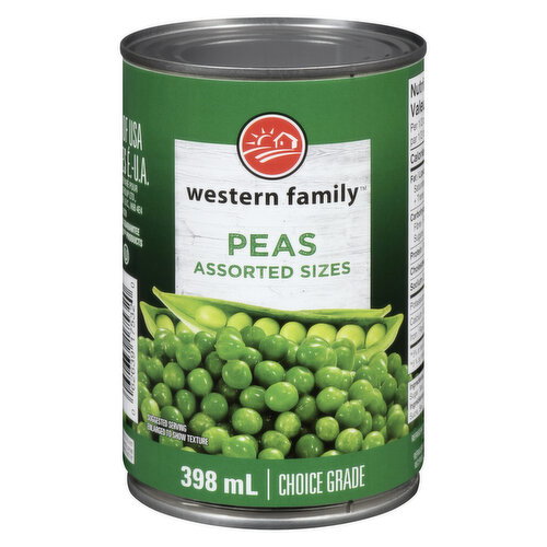Western Family Assorted Peas 398 mL