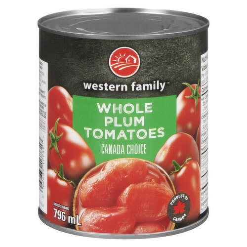 Western Family Whole Plum Tomatoes 796 mL