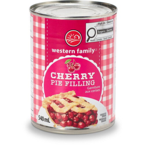 Western Family Cherry Pie Filling 540 mL