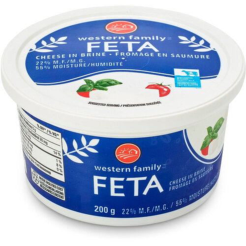 Western Family Feta Cheese Tub 200 g