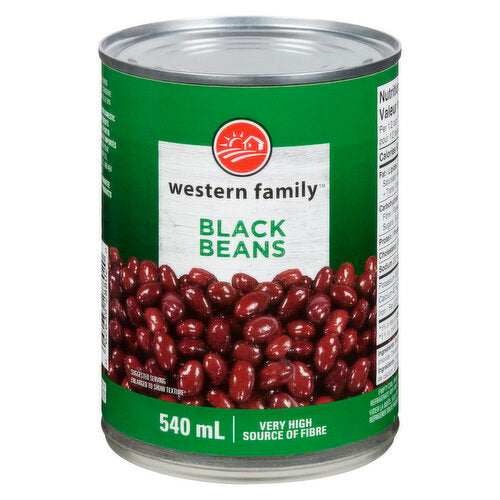 Western Family Black Beans 540 mL