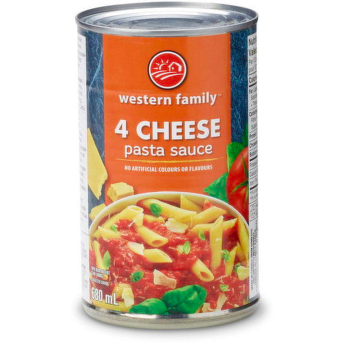 Western Family Four Cheese Pasta Sauce — 680 mL