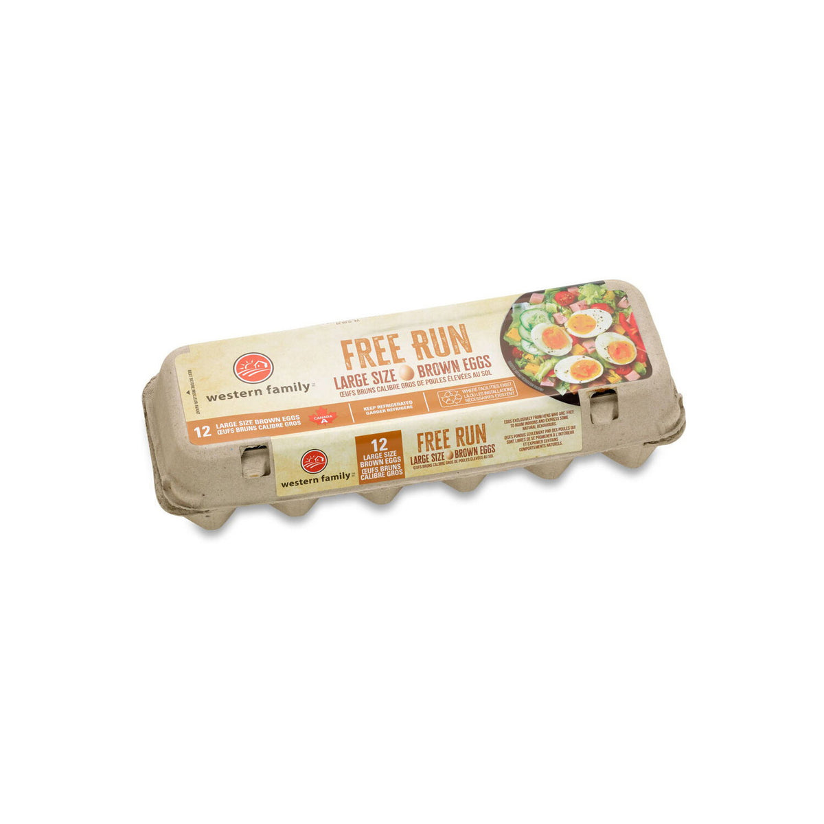 Western Family Free-Run Large Brown Eggs 12-Pack