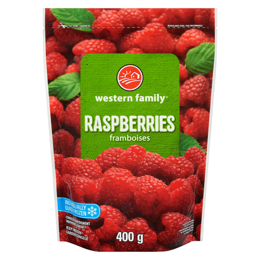 Western Family Frozen Raspberries 400 g