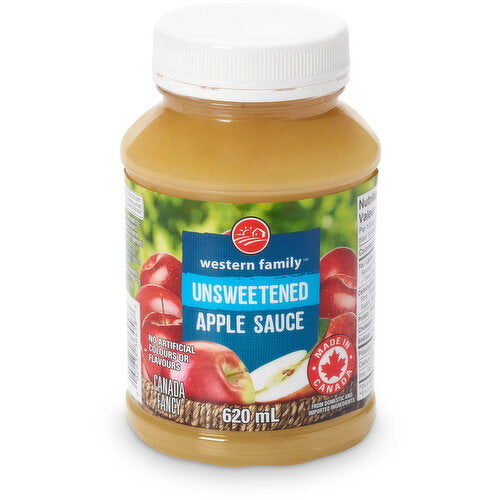 Western Family Unsweetened Apple Sauce 620 mL