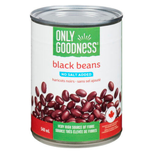 Only Goodness Black Beans No Salt Added 540 mL