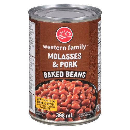 Western Family Baked Beans with Molasses & Pork 398 mL