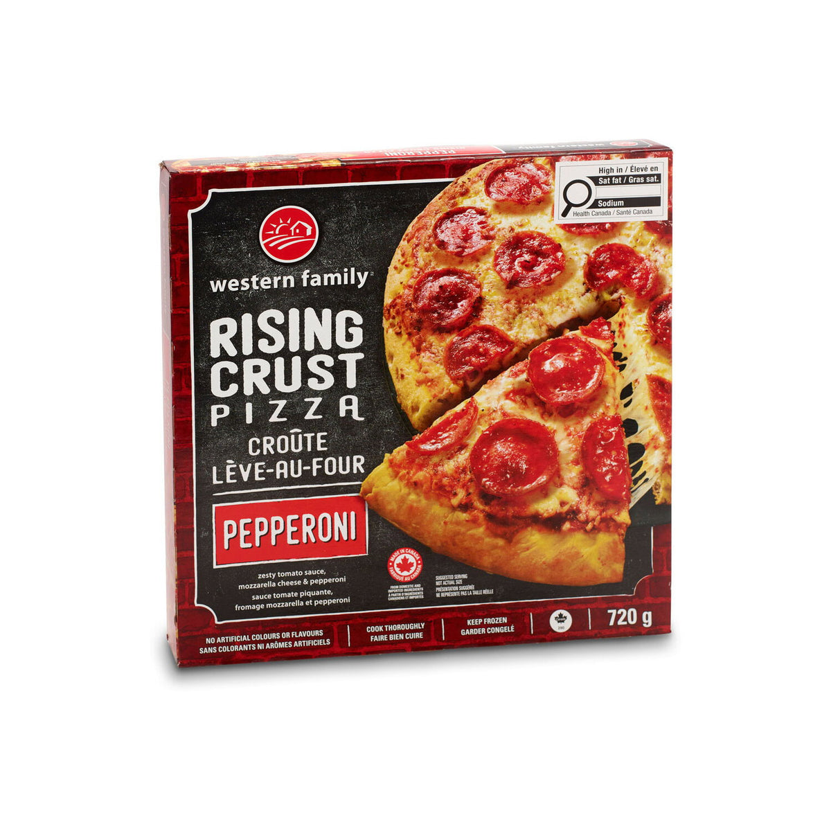 Western Family Rising Crust Pepperoni Pizza 720 g