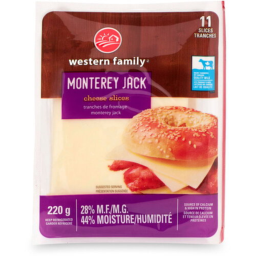 Western Family Monterey Jack Slices 220 g