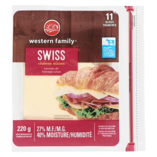 Western Family Swiss Cheese Slices 220 g