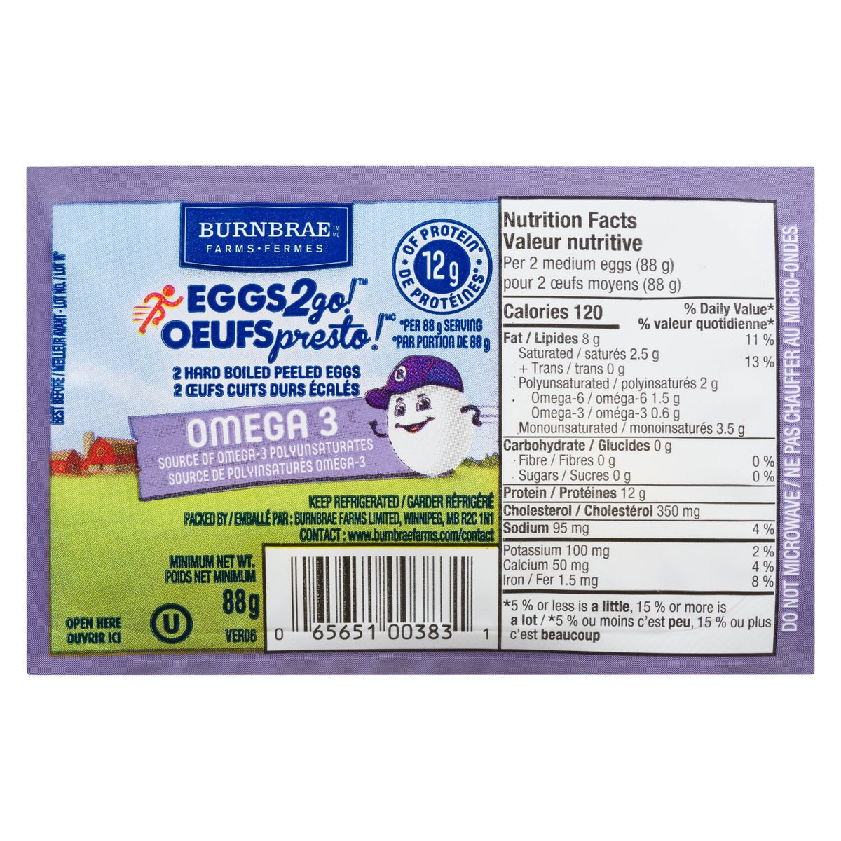 Naturegg Omega-3 Boiled & Peeled Eggs