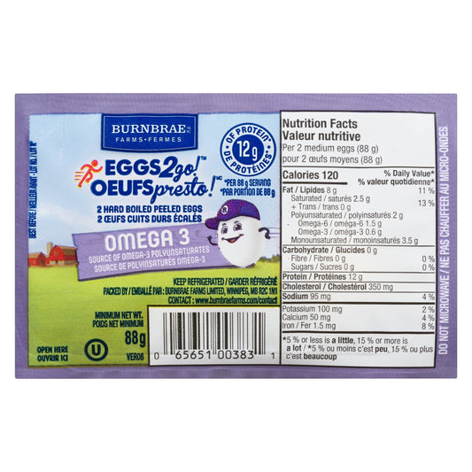 Naturegg Omega-3 Boiled & Peeled Eggs
