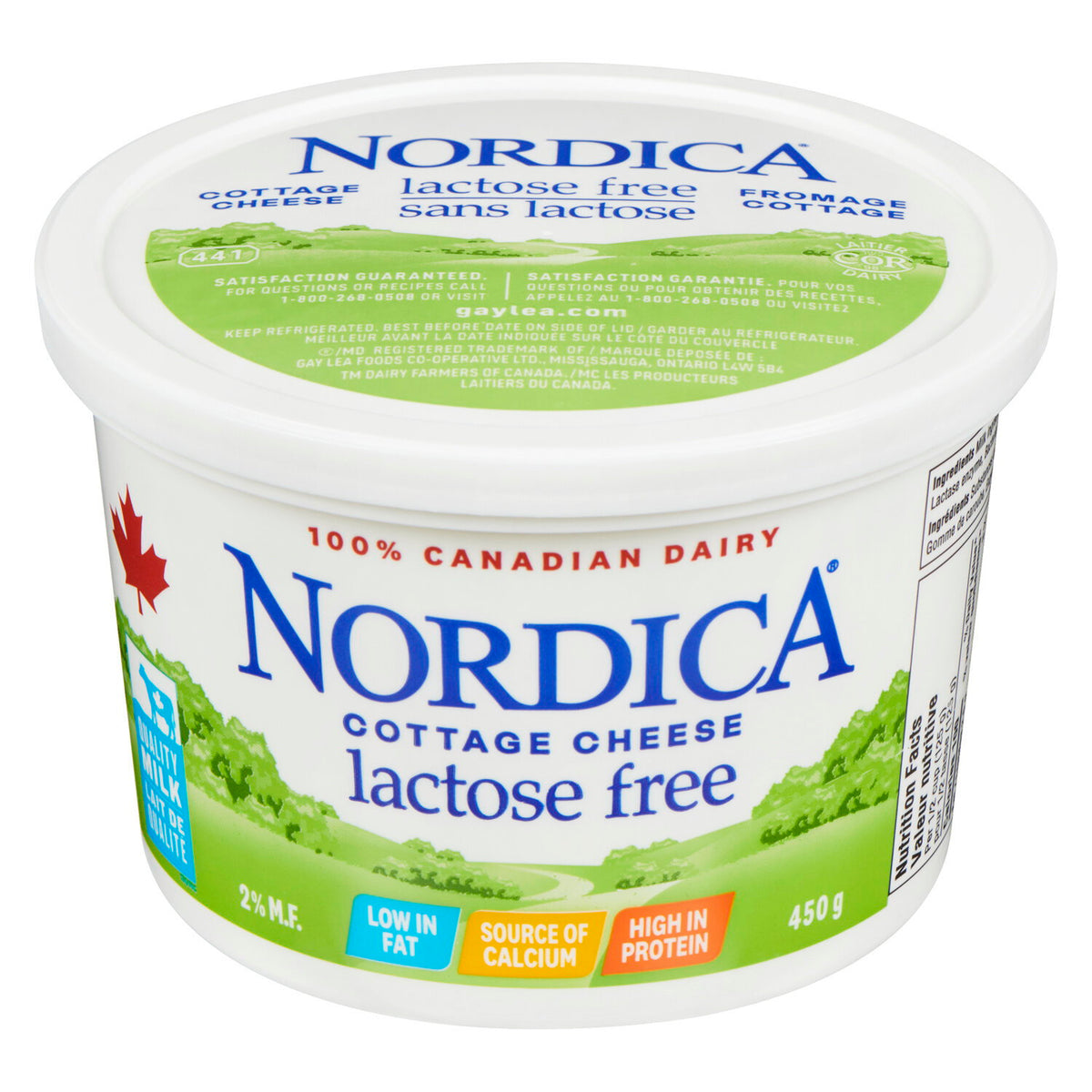 Gay Lea Nordica Lactose-Free Cottage Cheese 2% 450 g