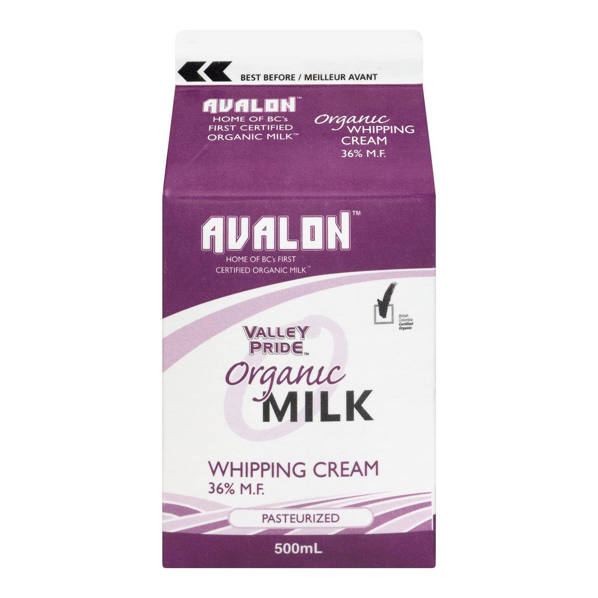 Avalon Organic Whipping Cream 36% 1 L
