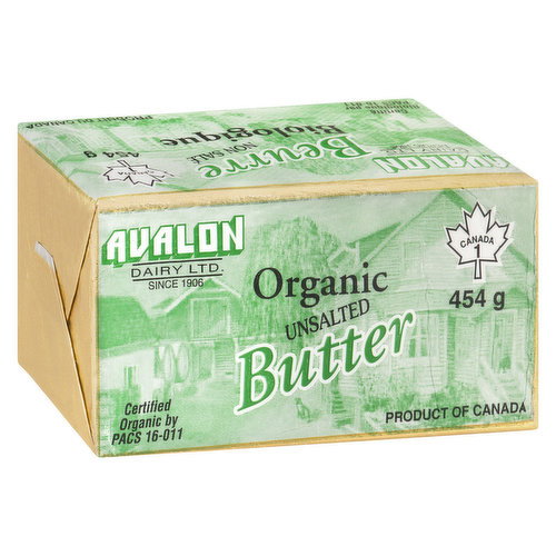 Avalon Organic Unsalted Butter 454 g