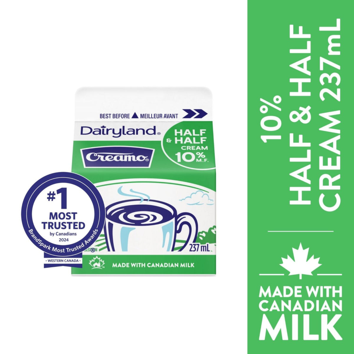 Dairyland Creamo Half & Half 10% 237 mL