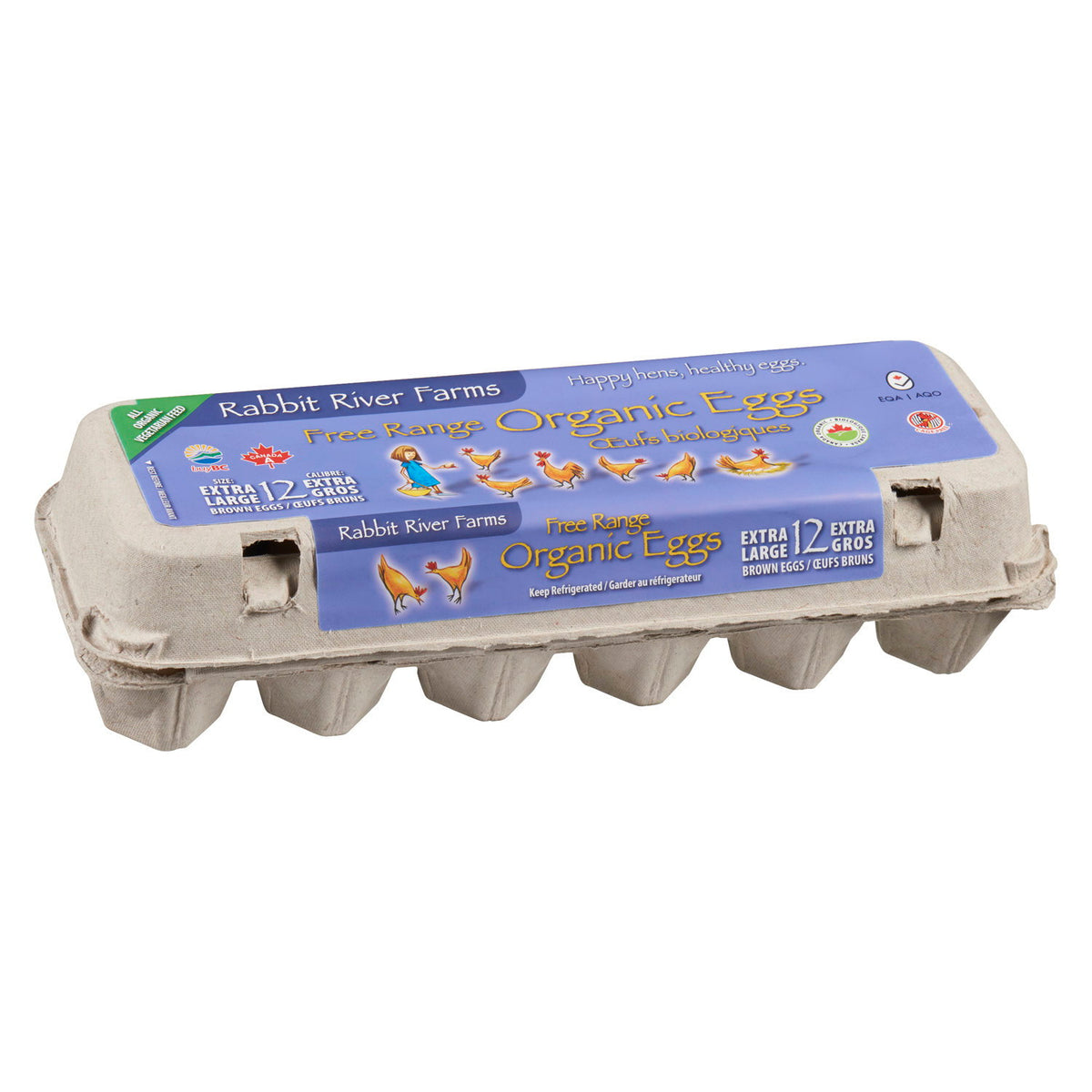 Rabbit River Farms Organic Extra-Large Free-Range Eggs 12-Pack