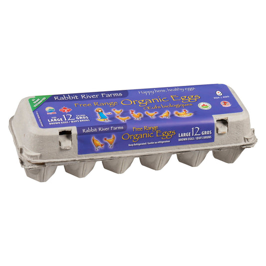 Rabbit River Farms Organic Free-Range Large Brown Eggs 12-Pack