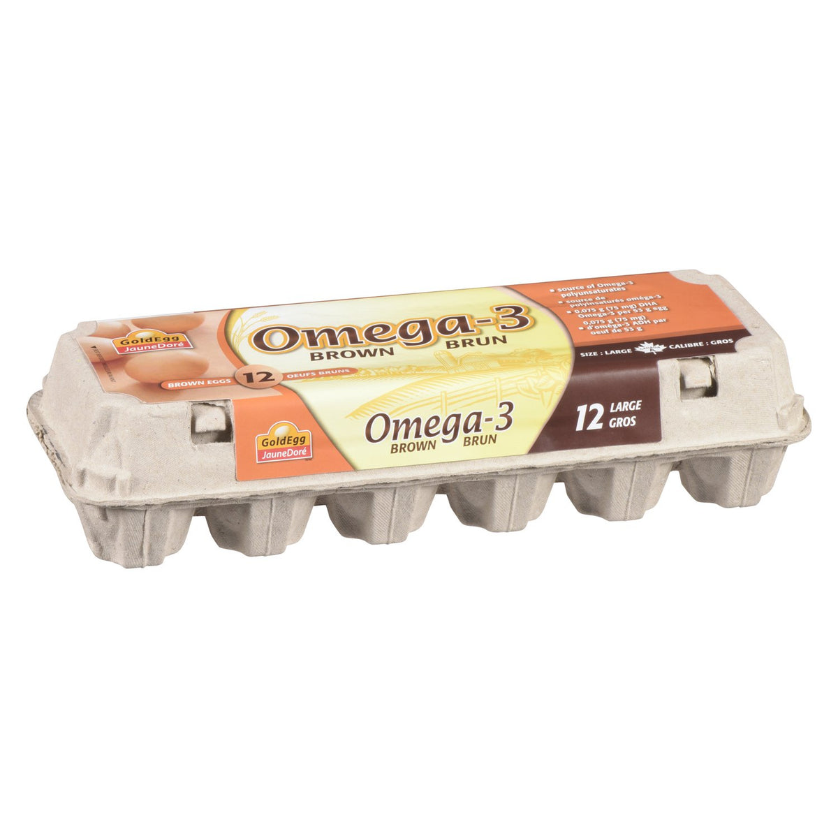 Gold Egg Omega-3 Large Brown Eggs 12-Pack