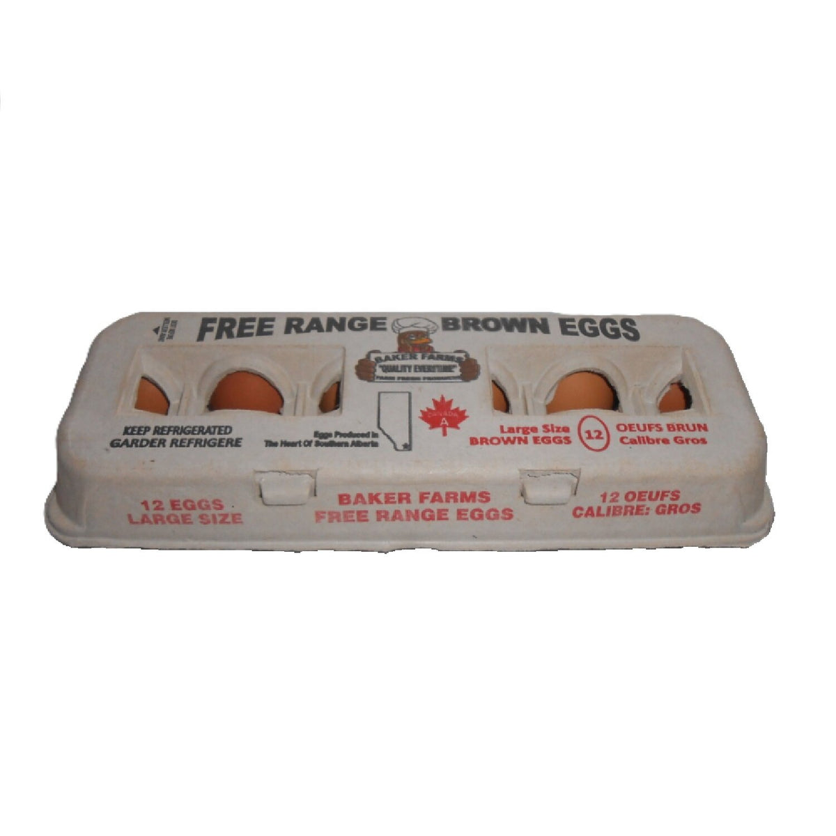 Baker Farms Free-Range Large Eggs 12-Pack