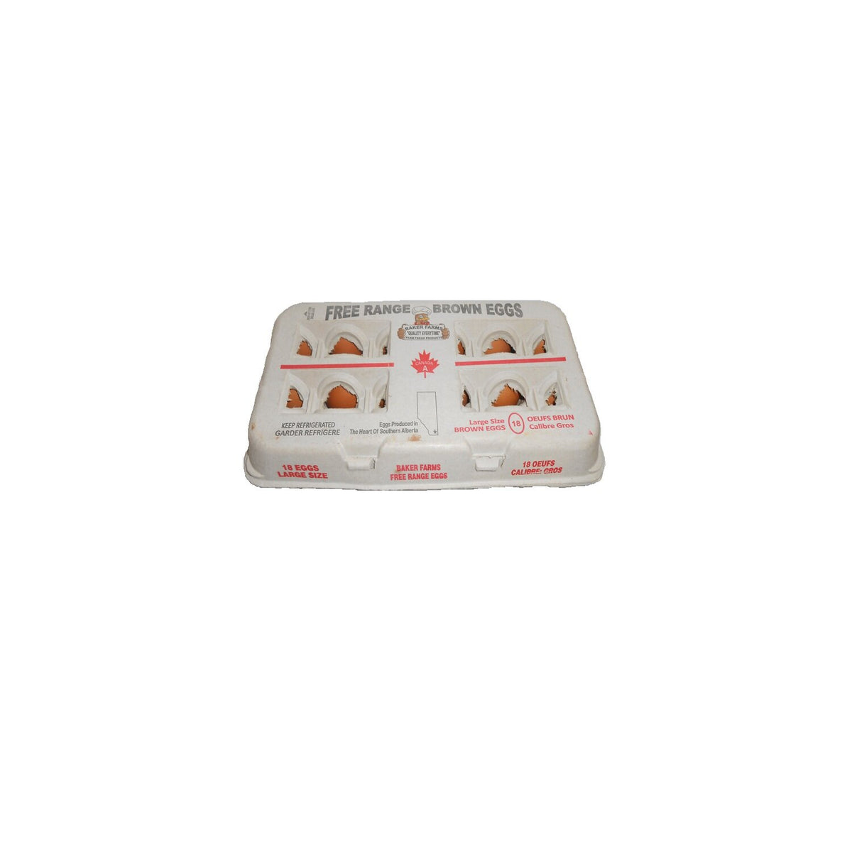 Baker Farms Free-Range Large Eggs 18-Pack
