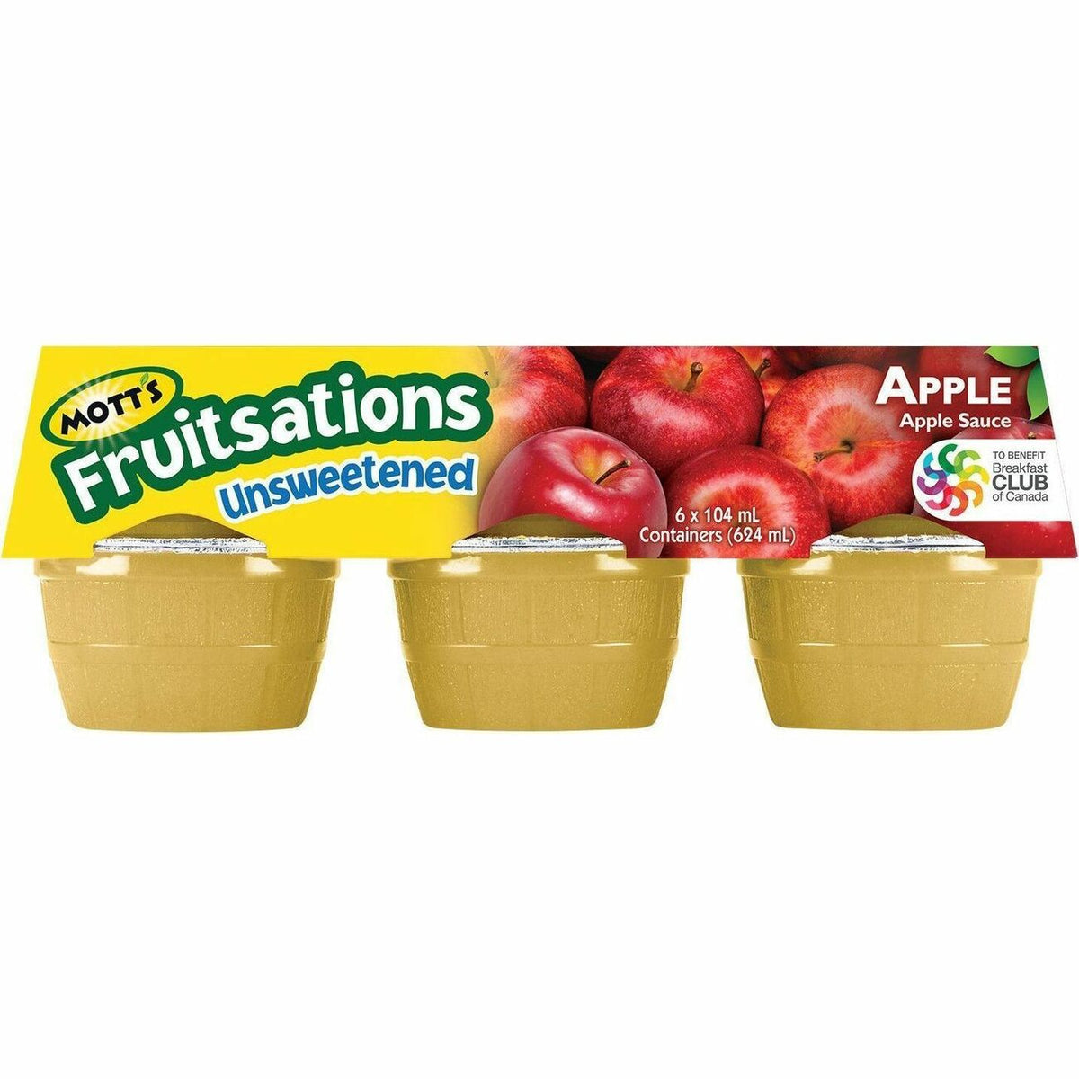 Mott’s Fruitsations Unsweetened Apple Sauce 6 x 104 mL