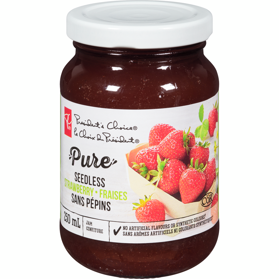 President's Choice Pure Seedless Strawberry Jam 250 ml