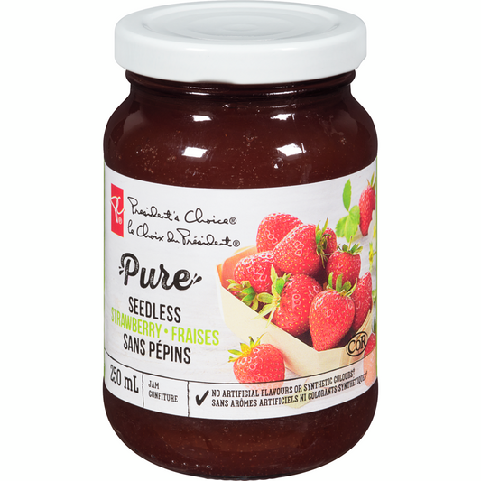 President's Choice Pure Seedless Strawberry Jam 250 ml
