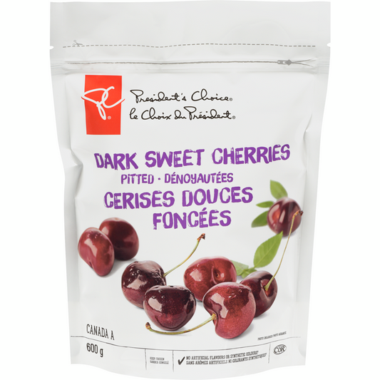 President's Choice Pitted Dark Sweet Cherries 600 g