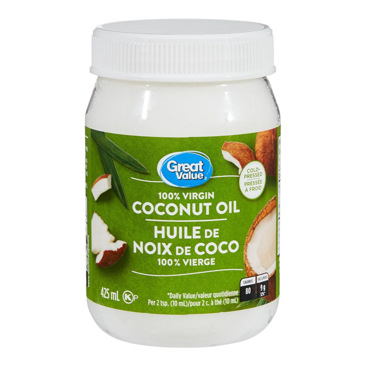 Great Value 100% Virgin Coconut Oil 425 mL