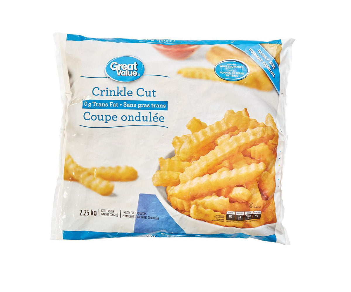 Great Value Crinkle Cut Frozen Fried Potatoes 2 kg